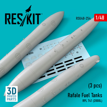 Rafale Fuel Tanks RPL 741 (2000L) (3 pcs) (3D Printed) (1/48) Shop Rafale Fuel Tanks RPL 741 (2000L) (3 pcs) (3D Printed) (1/48) Scale Plastic Models Kits. Accessories and Resin Parts. Reskit online Store