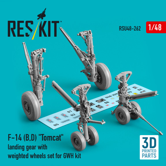 F-14 (A,B,D) "Tomcat" landing gear with weighted wheels set for GWH kit (Resin & 3D Printed) (1/48) Shop F-14 (A,B,D) "Tomcat" landing gear with weighted wheels set for GWH kit (Resin & 3D Printed) (1/48) Scale Plastic Models Kits. Accessories and Resin Parts. Reskit online Store