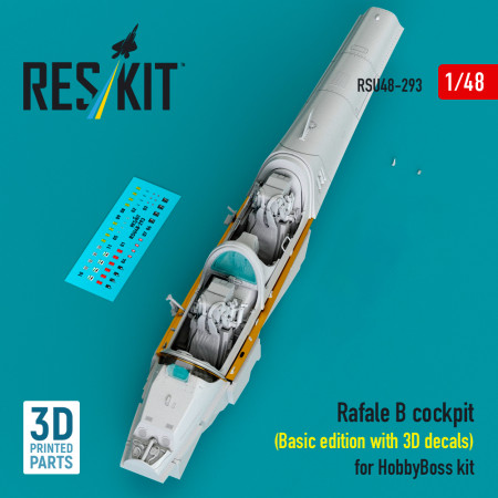 Shop Rafale B cockpit (Basic edition with 3D decals) for HobbyBoss kit (3D Printed) (1/48) Scale Plastic Models Kits. Accessories and Resin Parts. Reskit online Store