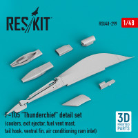 F-105 "Thunderchief" detail set (coolers, exit ejector, fuel vent mast, tail hook,ventral fin, air conditioning ram inlet) (3D Printed) (1/48) Shop F-105 "Thunderchief" detail set (coolers, exit ejector, fuel vent mast, tail hook,ventral fin, air conditioning ram inlet) (3D Printed) (1/48) Scale Plastic Models Kits. Accessories and Resin Parts. Reskit online Store