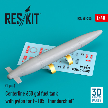 Centerline 650 gal fuel tank with pylons for F-105 "Thunderchief" (1 pcs) (3D Printed) (1/48) Shop Centerline 650 gal fuel tank with pylons for F-105 "Thunderchief" (1 pcs) (3D Printed) (1/48) Scale Plastic Models Kits. Accessories and Resin Parts. Reskit online Store