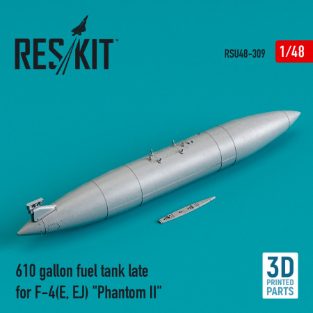 Shop 610 gallon fuel tank late for F-4(E, EJ) "Phantom II" (3D Printed) (1/48) Scale Plastic Models Kits. Accessories and Resin Parts. Reskit online Store