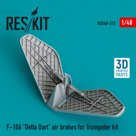 Shop F-106 "Delta Dart" air brakes for Trumpeter kit (3D Printed) (1/48) Scale Plastic Models Kits. Accessories and Resin Parts. Reskit online Store