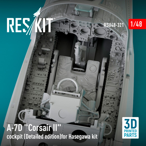 A-7D "Corsair II" cockpit (Detailed edition) for Hasegawa kit (3D Printed) (1/48) Shop A-7D "Corsair II" cockpit (Detailed edition) for Hasegawa kit (3D Printed) (1/48) Scale Plastic Models Kits. Accessories and Resin Parts. Reskit online Store