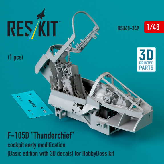 F-105D "Thunderchief" cockpit early modification (Basic edition with 3D decals) for HobbyBoss kit (3D Printed) (1/48) Shop F-105D "Thunderchief" cockpit early modification (Basic edition with 3D decals) for HobbyBoss kit (3D Printed) (1/48) Scale Plastic Models Kits. Accessories and Resin Parts. Reskit online Store