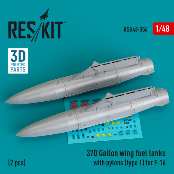 370 Gallon wing fuel tanks with pylons (type 1) for F-16 (2 pcs) (3D Printed) (1/48) Shop 370 Gallon wing fuel tanks with pylons (type 1) for F-16 (2 pcs) (3D Printed) (1/48) Scale Plastic Models Kits. Accessories and Resin Parts. Reskit online Store
