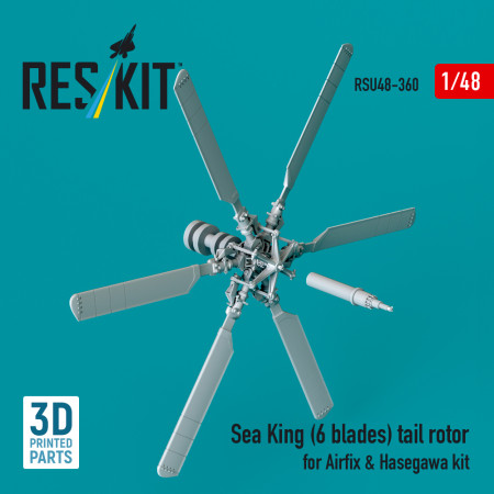 Shop Sea King (6 blades) tail rotor for Airfix & Hasegawa kit (3D printed) (1/48) Scale Plastic Models Kits. Accessories and Resin Parts. Reskit online Store