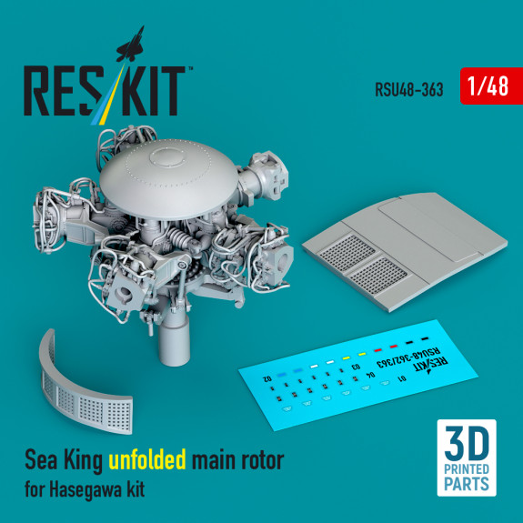 Shop Sea King unfolded main rotor for Hasegawa kit (3D Printed) (1/48) Scale Plastic Models Kits. Accessories and Resin Parts. Reskit online Store