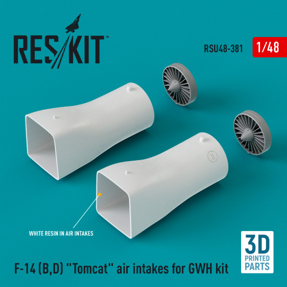 Shop F-14 (B,D) "Tomcat" air intakes for GWH kit (3D Printed) (1/48) Scale Plastic Models Kits. Accessories and Resin Parts. Reskit online Store