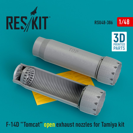 Shop F-14D "Tomcat" open exhaust nozzles for Tamiya kit (3D Printed) (1/48) Scale Plastic Models Kits. Accessories and Resin Parts. Reskit online Store
