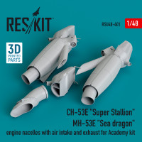 CH-53E "Super Stallion", MH-53E "Sea dragon" engine nacelles with air intake and exhaust for Academy kit (3D printed) (1/48) Shop CH-53E "Super Stallion", MH-53E "Sea dragon" engine nacelles with air intake and exhaust for Academy kit (3D printed) (1/48) Scale Plastic Models Kits. Accessories and Resin Parts. Reskit online Store