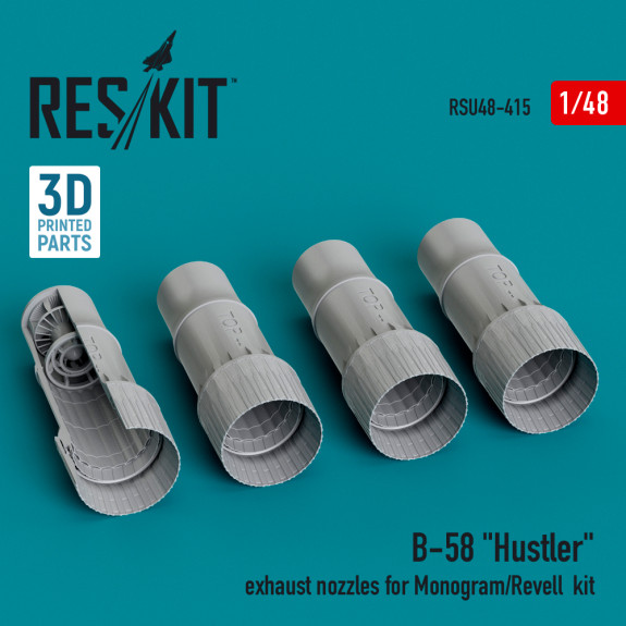 Shop B-58 "Hustler" exhaust nozzles for Monogram/Revell  kit (3D Printed) (1/48) Scale Plastic Models Kits. Accessories and Resin Parts. Reskit online Store