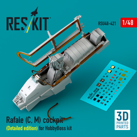 Shop Rafale (C, M) cockpit (Detailed edition) for HobbyBoss kit (3D printed) (1/48) Scale Plastic Models Kits. Accessories and Resin Parts. Reskit online Store