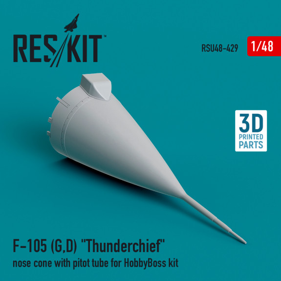 F-105 (G,D) "Thunderchief" nose cone with pitot tube for HobbyBoss kit (3D Printed) (1/48) Shop F-105 (G,D) "Thunderchief" nose cone with pitot tube for HobbyBoss kit (3D Printed) (1/48) Scale Plastic Models Kits. Accessories and Resin Parts. Reskit online Store
