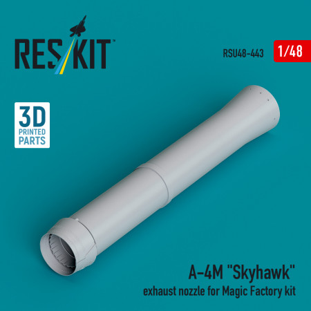 Shop A-4M "Skyhawk" exhaust nozzle for Magic Factory kit (3D Printed) (1/48) Scale Plastic Models Kits. Accessories and Resin Parts. Reskit online Store
