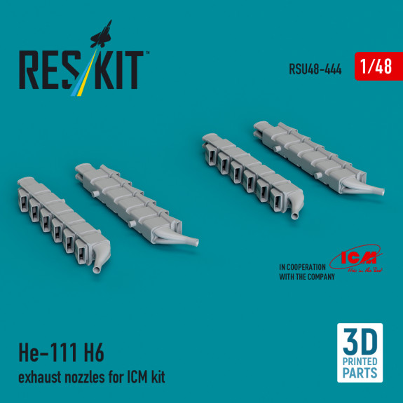 Shop He 111 H-6 exhaust nozzles for ICM kit (3D printed) (1/48) Scale Plastic Models Kits. Accessories and Resin Parts. Reskit online Store