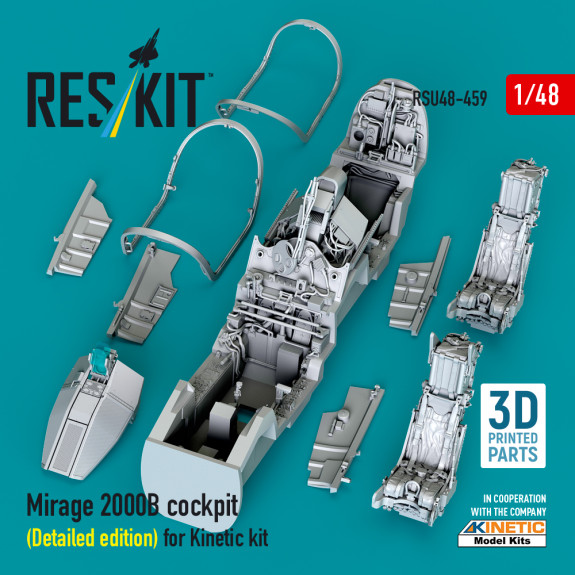 Shop Mirage 2000B cockpit (Detailed edition) for Kinetic kit (3D Printed) (1/48) Scale Plastic Models Kits. Accessories and Resin Parts. Reskit online Store