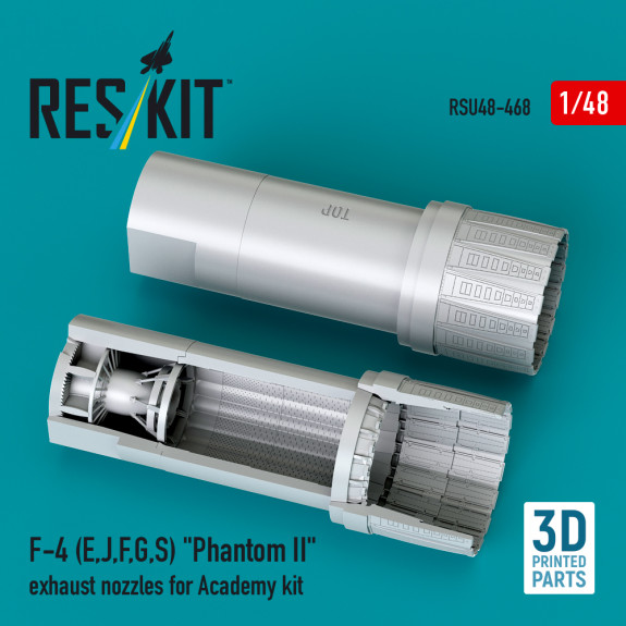Shop F-4 (E, J, F, G, S) "Phantom II" exhaust nozzles for Academy kit (3D Printed) (1/48) Scale Plastic Models Kits. Accessories and Resin Parts. Reskit online Store