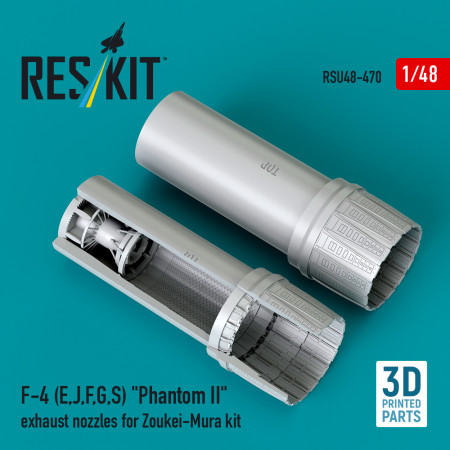 Shop F-4 (E, J, F, G, S) "Phantom II" exhaust nozzles for Zoukei-Mura kit (3D Printed) (1/48) Scale Plastic Models Kits. Accessories and Resin Parts. Reskit online Store