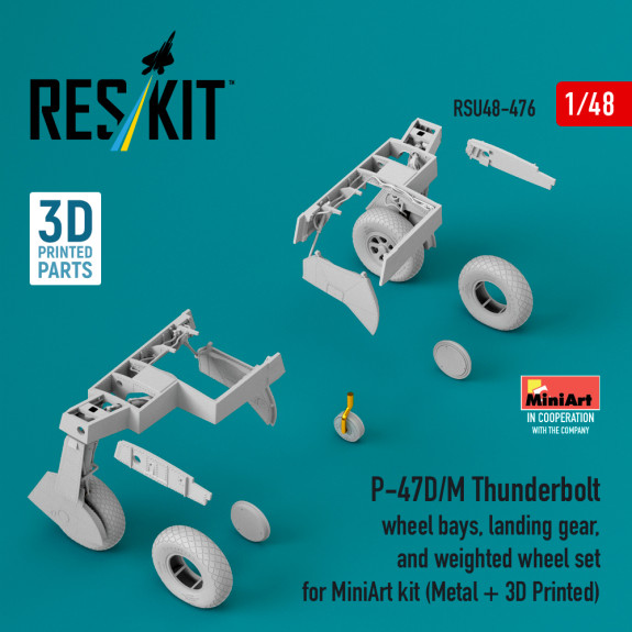 P-47D/M Thunderbolt wheel bays, landing gear and weighted wheel set for MiniArt kit (Metal + 3D Printed) (1/48) Shop P-47D/M Thunderbolt wheel bays, landing gear and weighted wheel set for MiniArt kit (Metal + 3D Printed) (1/48) Scale Plastic Models Kits. Accessories and Resin Parts. Reskit online Store