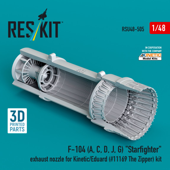 Shop F-104 (A, C, D, J, G) "Starfighter" exhaust nozzle for Kinetic/Eduard (#11169 The Zipper) kit (3D Printed) (1/48) Scale Plastic Models Kits. Accessories and Resin Parts. Reskit online Store