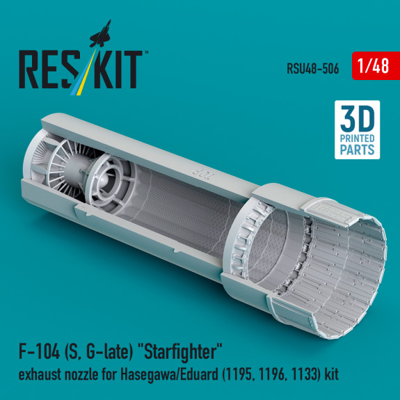 Shop F-104 (S, G-late) "Starfighter" exhaust nozzle for Hasegawa/Eduard (1195, 1196, 1133) kit (3D Printed) (1/48) Scale Plastic Models Kits. Accessories and Resin Parts. Reskit online Store