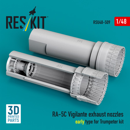 Shop RA-5C Vigilante exhaust nozzles late type for Trumpeter kit (3D Printed) (1/48) Scale Plastic Models Kits. Accessories and Resin Parts. Reskit online Store