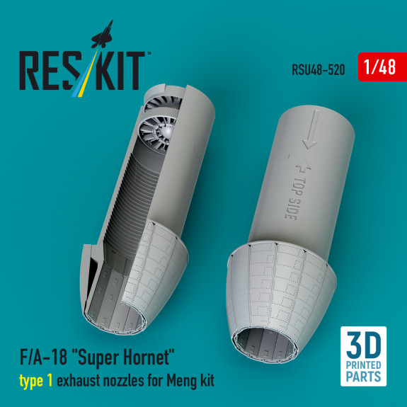 Shop F/A-18 "Super Hornet" type 1 exhaust nozzles for Meng kit (3D Printed) (1/48) Scale Plastic Models Kits. Accessories and Resin Parts. Reskit online Store