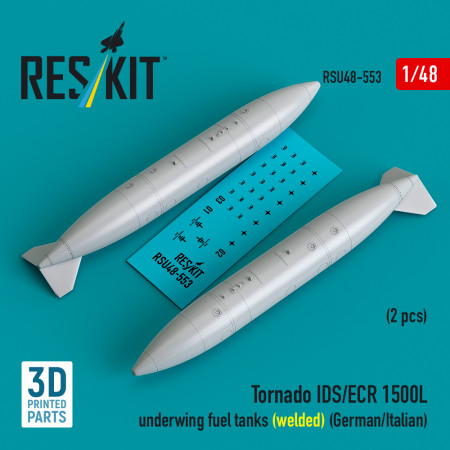 Tornado IDS/ECR 1500L underwing fuel tanks (welded) (German AF / Italian AF) (2 pcs) (3D Printed) (1/48) Shop Tornado IDS/ECR 1500L underwing fuel tanks (welded) (German AF / Italian AF) (2 pcs) (3D Printed) (1/48) Scale Plastic Models Kits. Accessories and Resin Parts. Reskit online Store