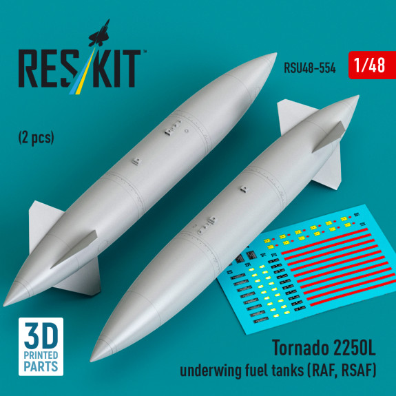 Shop Tornado 2250L underwing fuel tanks (RAF, RSAF) (2 pcs) (3D Printed) (1/48) Scale Plastic Models Kits. Accessories and Resin Parts. Reskit online Store