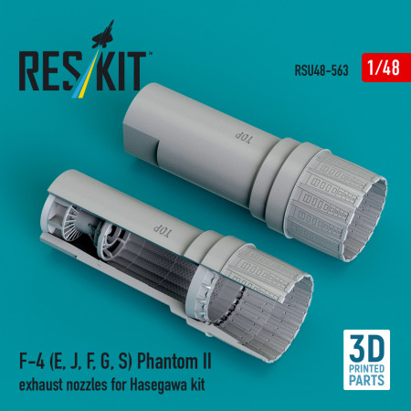 Shop F-4 (E, J, F, G, S) Phantom II exhaust nozzles for Hasegawa kit (3D Printed) (1/48) Scale Plastic Models Kits. Accessories and Resin Parts. Reskit online Store