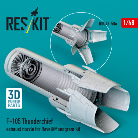 Shop F-105 Thunderchief exhaust nozzle for Revell/Monogram kit (3D Printed) (1/48) Scale Plastic Models Kits. Accessories and Resin Parts. Reskit online Store