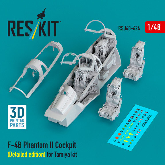 F-4B Phantom II Cockpit (Detailed edition) for Tamiya kit (3D Printed) (1/48) Shop F-4B Phantom II Cockpit (Detailed edition) for Tamiya kit (3D Printed) (1/48) Scale Plastic Models Kits. Accessories and Resin Parts. Reskit online Store