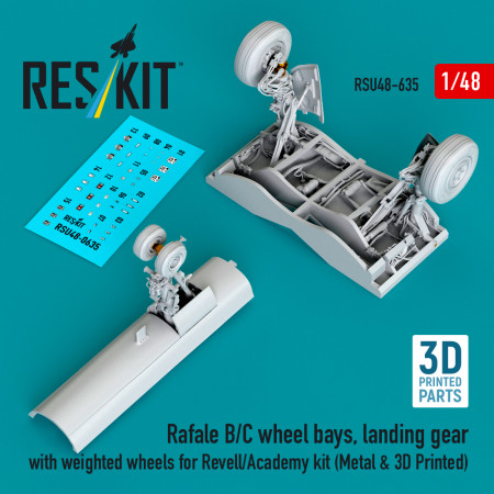 Rafale B/C wheel bays, landing gear with weighted wheels for Revell/Academy kit (3D Printed) (1/48) Shop Rafale B/C wheel bays, landing gear with weighted wheels for Revell/Academy kit (3D Printed) (1/48) Scale Plastic Models Kits. Accessories and Resin Parts. Reskit online Store