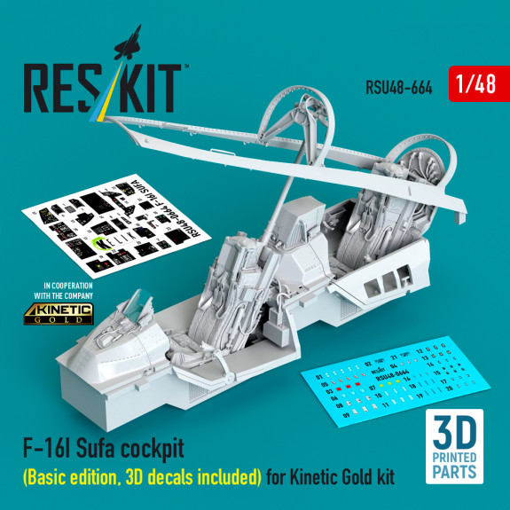 F-16I Sufa cockpit (Basic edition, 3D decals included) for Kinetic Gold kit (3D Printed) (1/48) Shop F-16I Sufa cockpit (Basic edition, 3D decals included) for Kinetic Gold kit (3D Printed) (1/48) Scale Plastic Models Kits. Accessories and Resin Parts. Reskit online Store