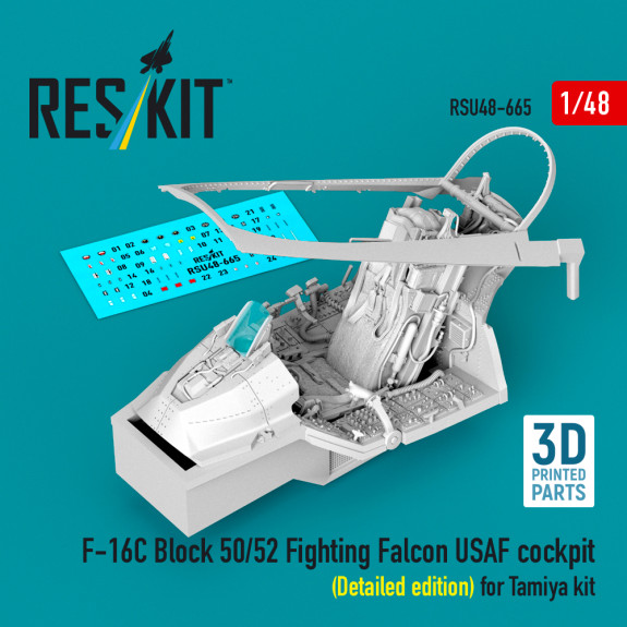 F-16C Block 50/52 Fighting Falcon USAF cockpit (Detailed edition) for Tamiya kit (3D Printed) (1/48) Shop F-16C Block 50/52 Fighting Falcon USAF cockpit (Detailed edition) for Tamiya kit (3D Printed) (1/48) Scale Plastic Models Kits. Accessories and Resin Parts. Reskit online Store