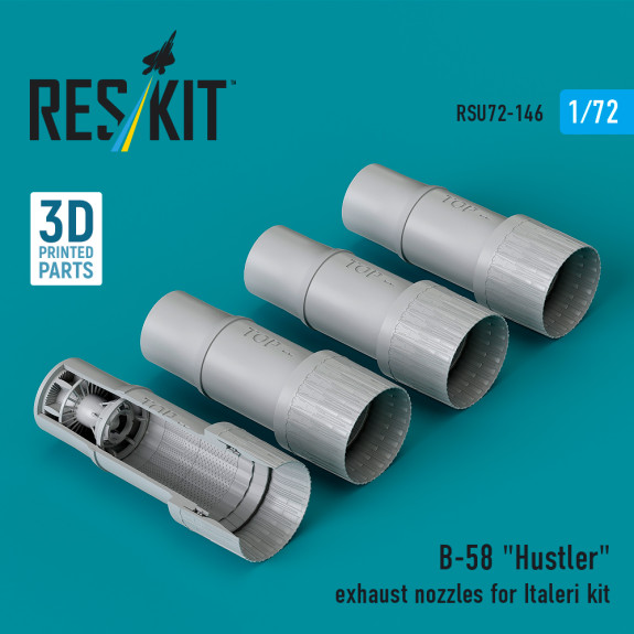 Shop B-58 "Hustler" exhaust nozzles for Italeri kit (3D Printed) (1/72) Scale Plastic Models Kits. Accessories and Resin Parts. Reskit online Store
