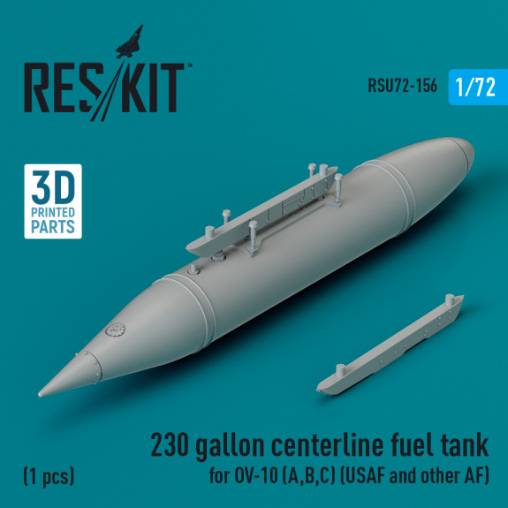 Shop 230 gallon centerline fuel tank for OV-10 (A,B,C) (USAF and other AF) (1 pcs) (3D Printed) (1/72) Scale Plastic Models Kits. Accessories and Resin Parts. Reskit online Store