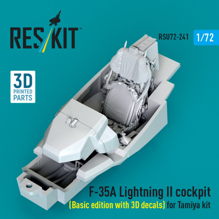 F-35A Lightning II cockpit (Basic edition with 3D decals) for Tamiya kit (3D Printed) (1/72) Shop F-35A Lightning II cockpit (Basic edition with 3D decals) for Tamiya kit (3D Printed) (1/72) Scale Plastic Models Kits. Accessories and Resin Parts. Reskit online Store