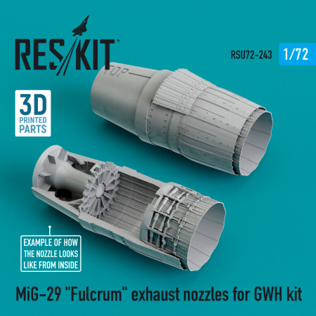 Shop MiG-29 "Fulcrum" exhaust nozzles for GWH kit (3D Printed + Resin)(1/72) Scale Plastic Models Kits. Accessories and Resin Parts. Reskit online Store