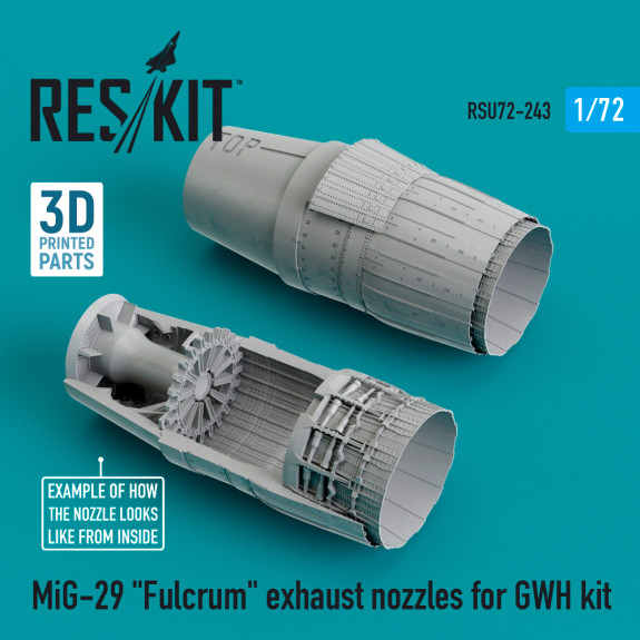 Shop MiG-29 "Fulcrum" exhaust nozzles for GWH kit (3D Printed + Resin)(1/72) Scale Plastic Models Kits. Accessories and Resin Parts. Reskit online Store