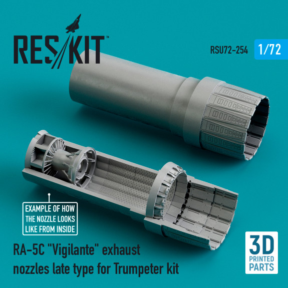 Shop RA-5C "Vigilante" exhaust nozzles late type for Trumpeter kit (3D Printed) (1/72) Scale Plastic Models Kits. Accessories and Resin Parts. Reskit online Store