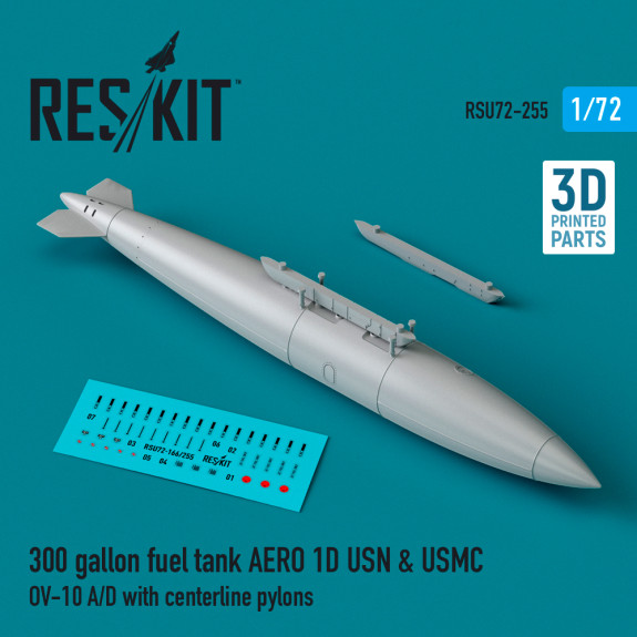 Shop 300 gallon fuel tank AERO 1D USN & USMC (1 pcs) (OV-10 A/D with centerline pylons) (3D Printed) (1/72) Scale Plastic Models Kits. Accessories and Resin Parts. Reskit online Store