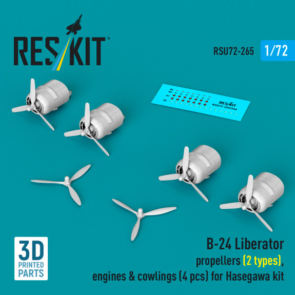 B-24 Liberator propellers (2 types), engines & cowlings (4 pcs) for Hasegawa kit (3D Printed) (1/72) Shop B-24 Liberator propellers (2 types), engines & cowlings (4 pcs) for Hasegawa kit (3D Printed) (1/72) Scale Plastic Models Kits. Accessories and Resin Parts. Reskit online Store