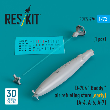 D-704 "Buddy" повітрянна заправочна станція (рання) (1 pcs) (A-4, A-6, A-7) (3Д Друк) (1/72) Купити D-704 "Buddy" повітрянна заправочна станція (рання) (1 pcs) (A-4, A-6, A-7) (3Д Друк) (1/72) Збірні пластикові моделі. Аксесуари та смоляні запчастини деталі. Інтернет магазин Reskit