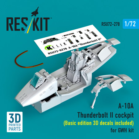 A-10A Thunderbolt II кабіна пілота (Базова версія, містить 3Д-декалі) для набору GWH (3Д-друк) (1/72) Купити A-10A Thunderbolt II кабіна пілота (Базова версія, містить 3Д-декалі) для набору GWH (3Д-друк) (1/72) Збірні пластикові моделі. Аксесуари та смоляні запчастини деталі. Інтернет магазин Reskit