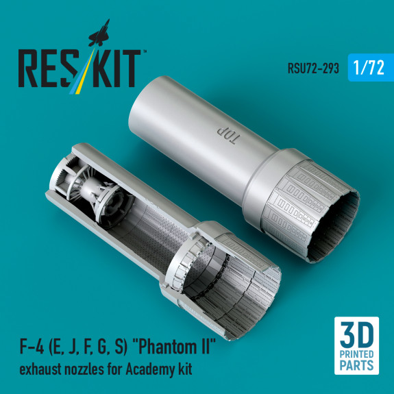 Shop F-4 (E, J, F, G, S) "Phantom II" exhaust nozzles for Academy kit (3D Printed) (1/72) Scale Plastic Models Kits. Accessories and Resin Parts. Reskit online Store