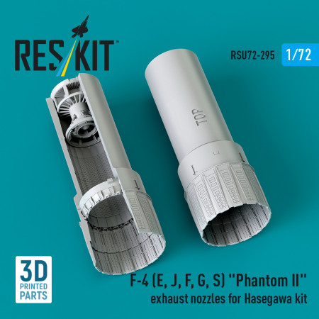 Shop F-4 (E, J, F, G, S) "Phantom II" exhaust nozzles for Hasegawa kit (3D Printed) (1/72) Scale Plastic Models Kits. Accessories and Resin Parts. Reskit online Store