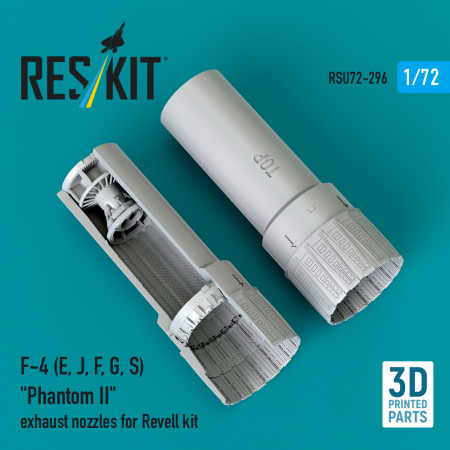 Shop F-4 (E, J, F, G, S) "Phantom II" exhaust nozzles for Revell kit (3D Printed) (1/72) Scale Plastic Models Kits. Accessories and Resin Parts. Reskit online Store
