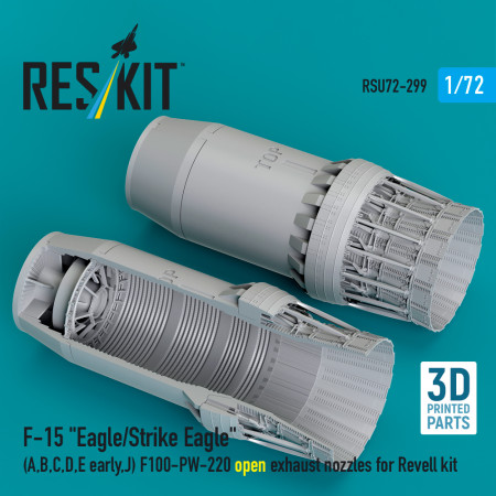Shop F‑15 "Eagle/Strike Eagle" (A, B, C, D, E early, J) F100-PW-220 open exhaust nozzles for Revell kit (3D Printed) (1/72) Scale Plastic Models Kits. Accessories and Resin Parts. Reskit online Store